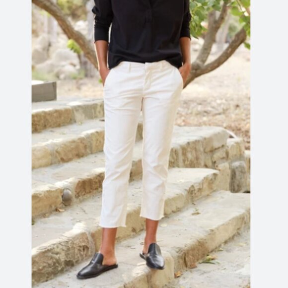 Frank & Eileen WICKLOW The Italian Chino Italian Performance Twill Size: 4 Chalk - Picture 1 of 16